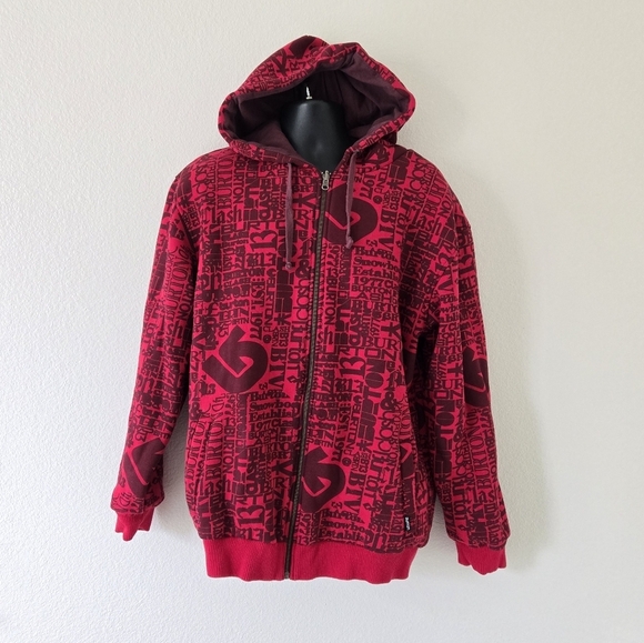 Burton Other - Burton Rare Mens Hoodie Reversible Full Zip Size Large Relaxed Fit Y2K Baggy